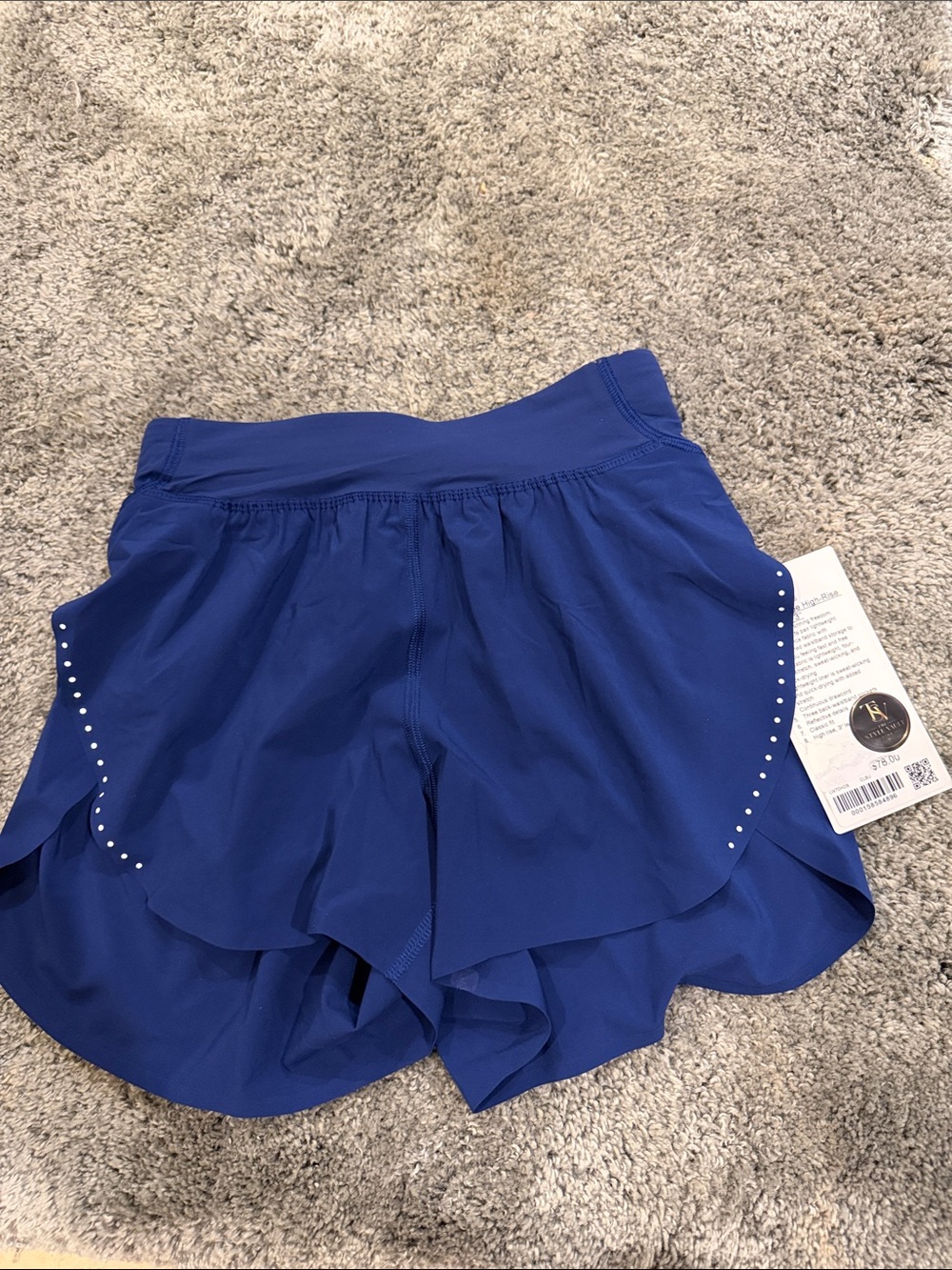 lululemon athletica Royal Blue Ruffle Athletic Skort with Stud Accents